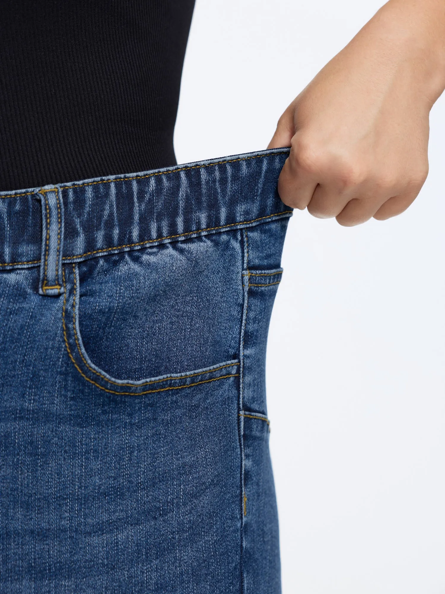 Stretchy Skinny-Fit Mid-Rise Jeans sold by Bloomchic product image thumbnail 4