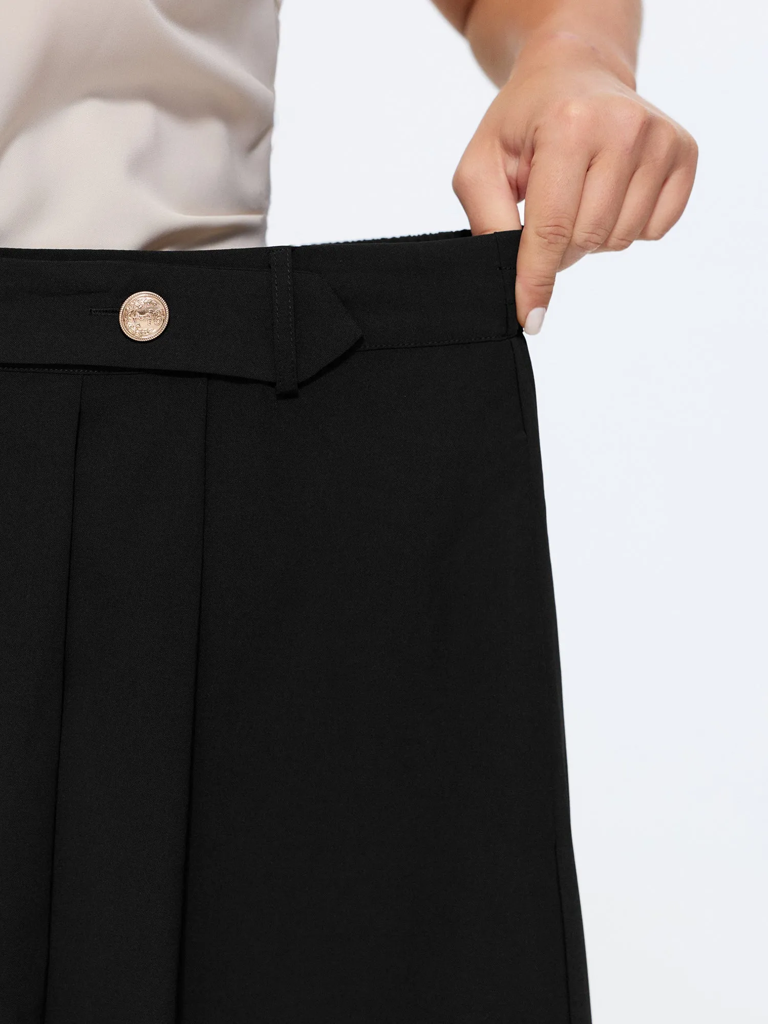 Waist Beaded Pleated Flowy Maxi Skirt sold by Bloomchic product image thumbnail 4
