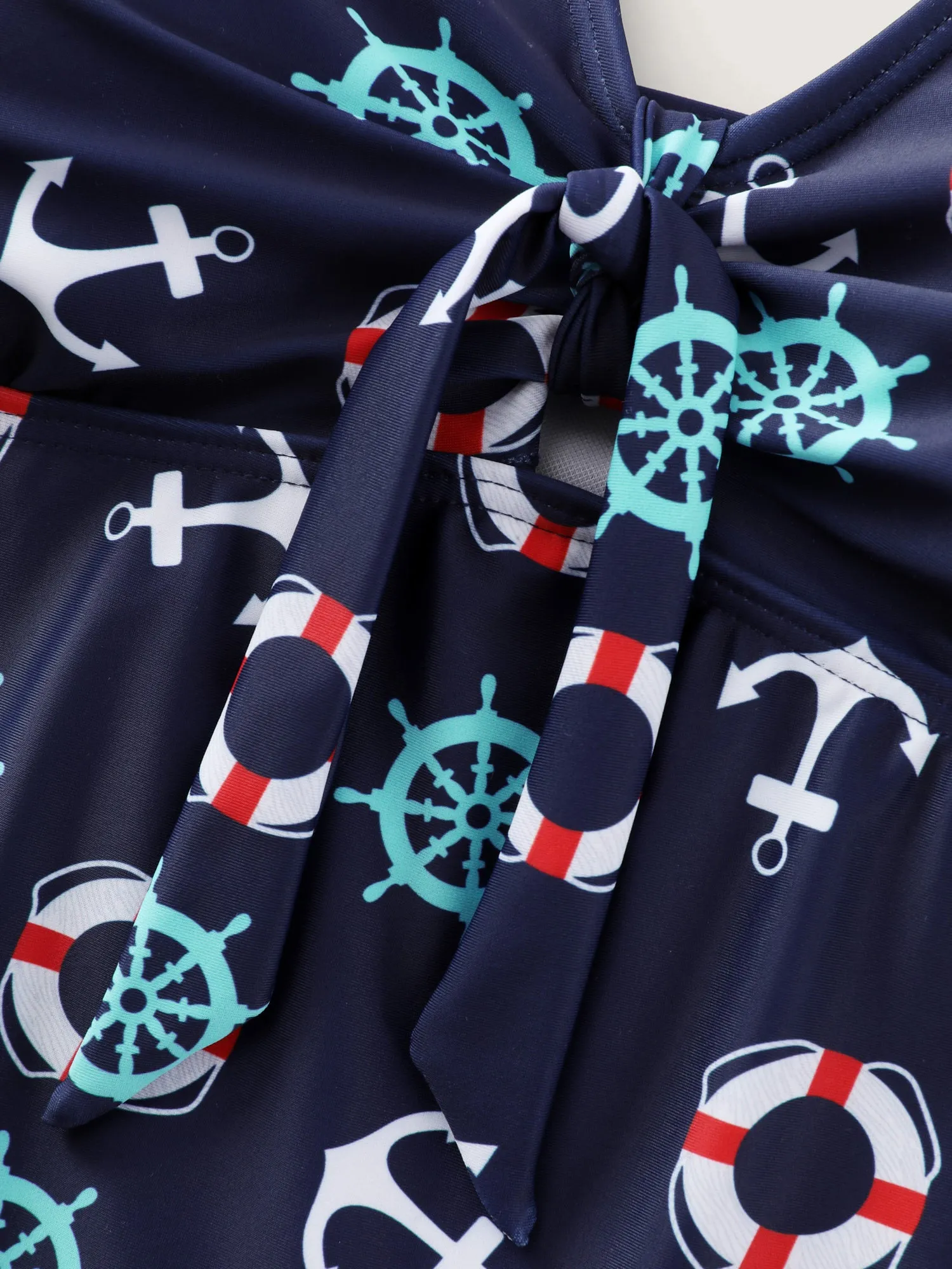 Nautical Anchor Print Flowy Supportive Fit Swim Top sold by Bloomchic product image thumbnail 5