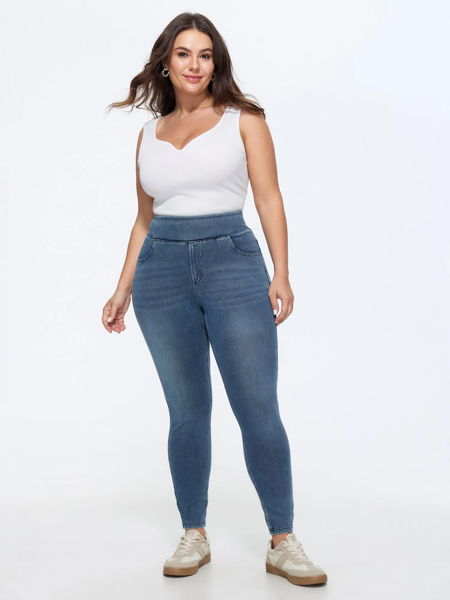 Stretchy Pull-On Skinny-Fit Jeans sold by Bloomchic product image thumbnail 2