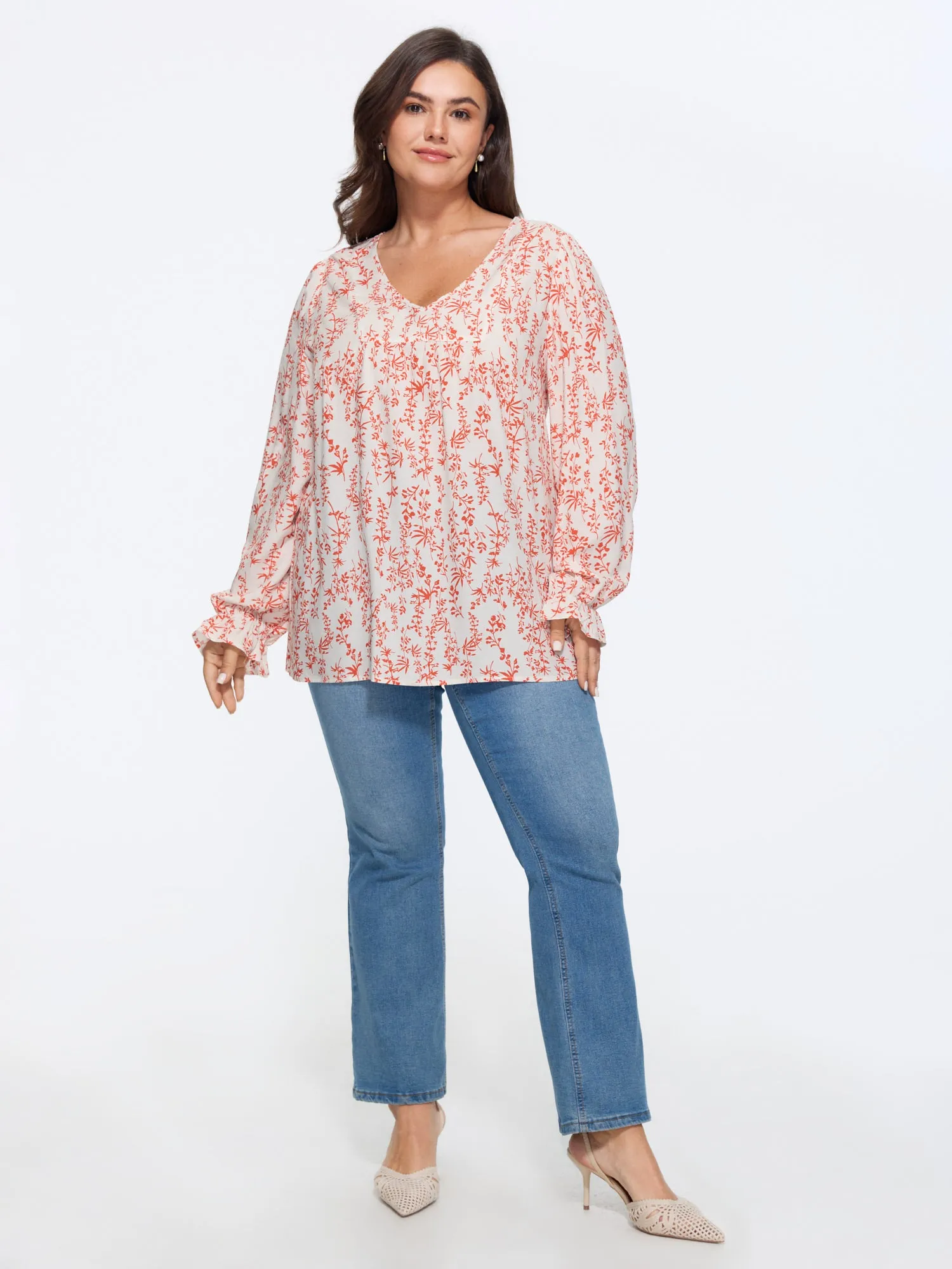 Floral Print Long Sleeve Blouse sold by Bloomchic product image thumbnail 3