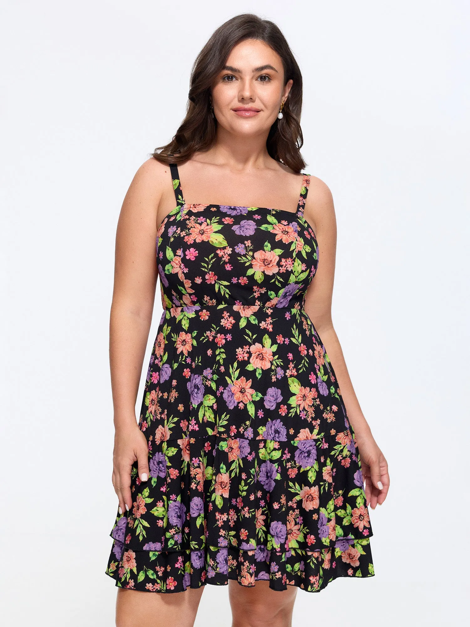 Stretchy Floral Print Sleeveless Mini Dress sold by Bloomchic