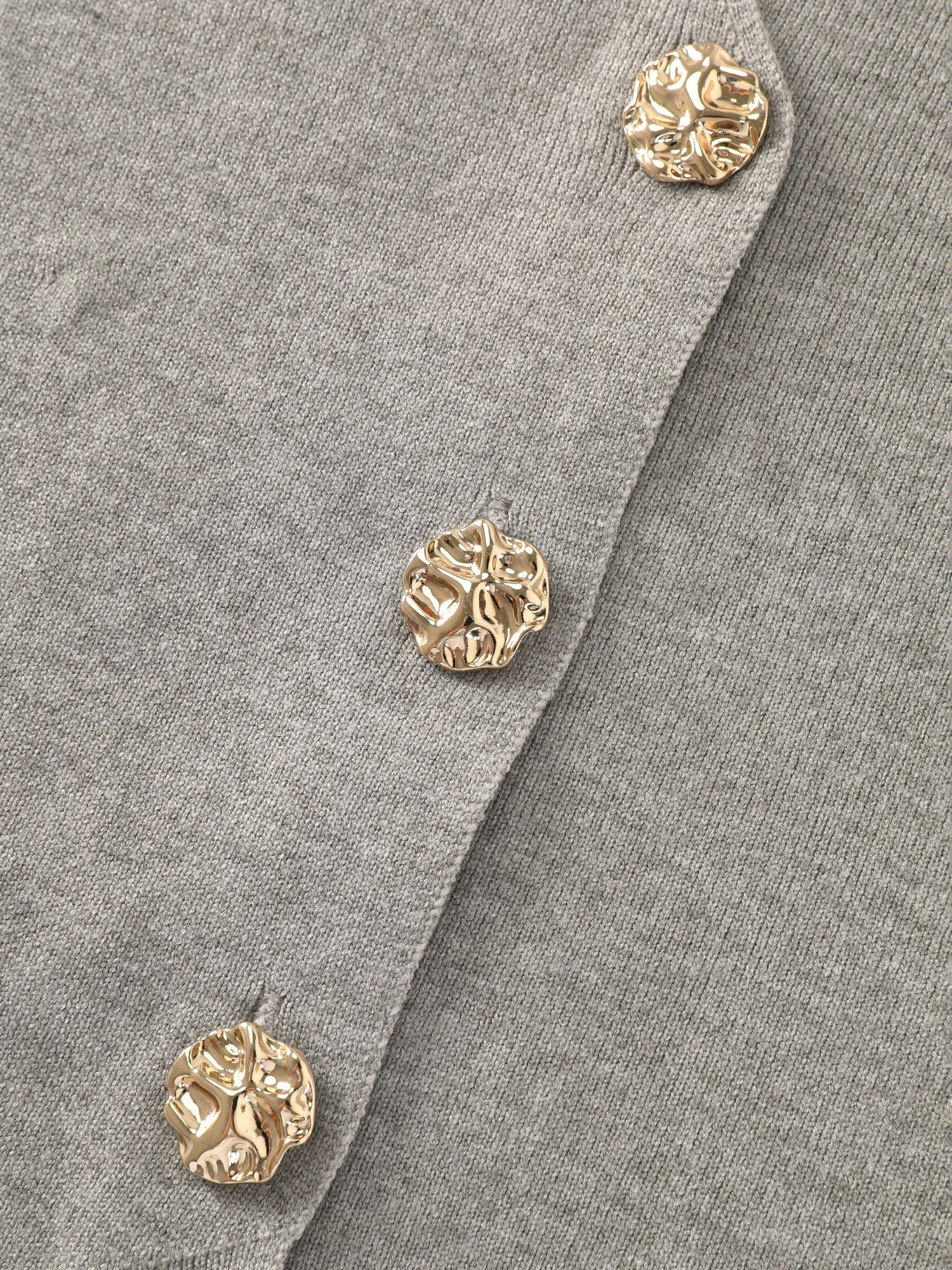 Heather Ribbed Metal Buttons Sweater Vest sold by Bloomchic product image thumbnail 5