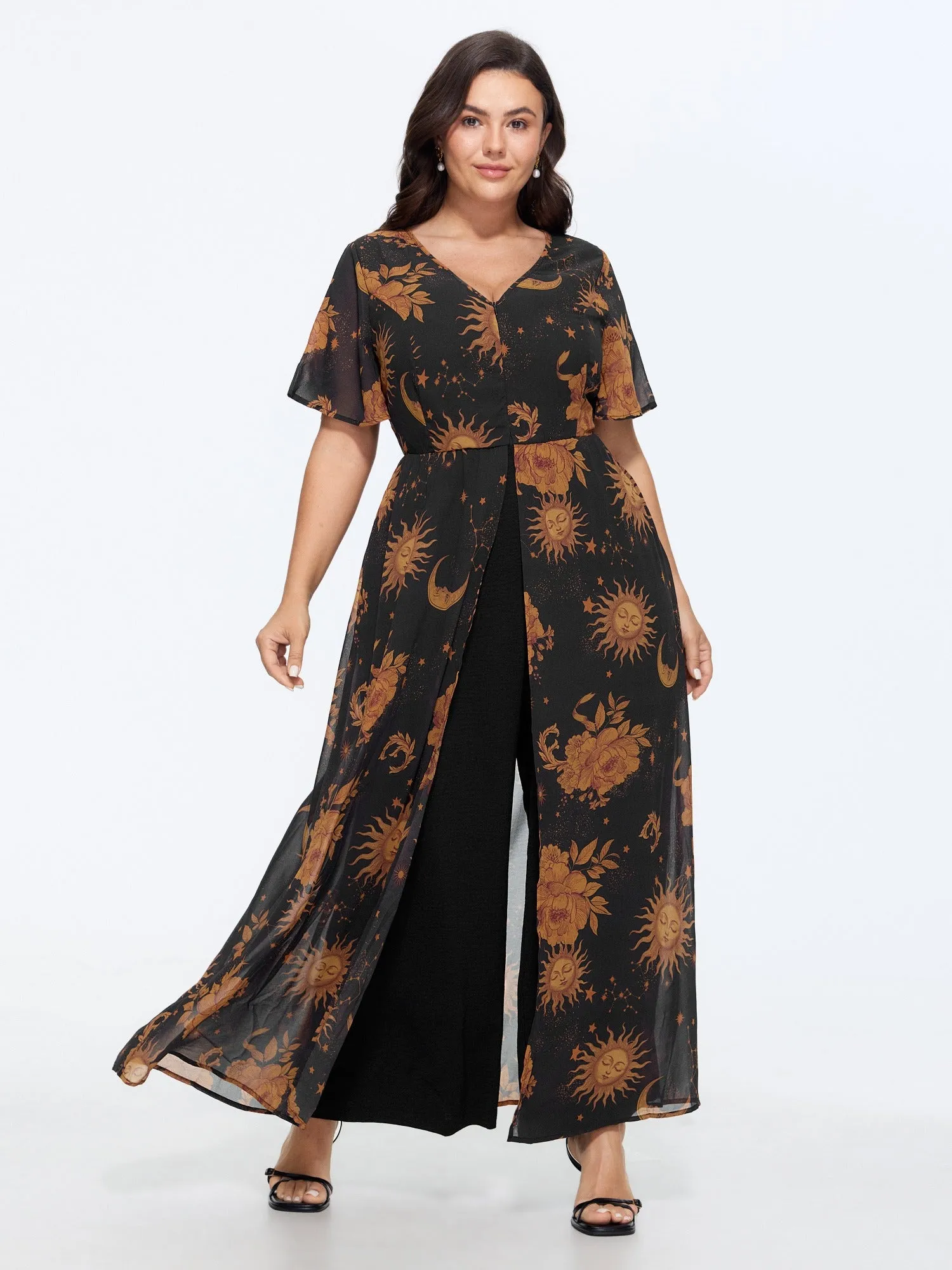 Hidden Zipper Layered Pockets Jumpsuit sold by Bloomchic
