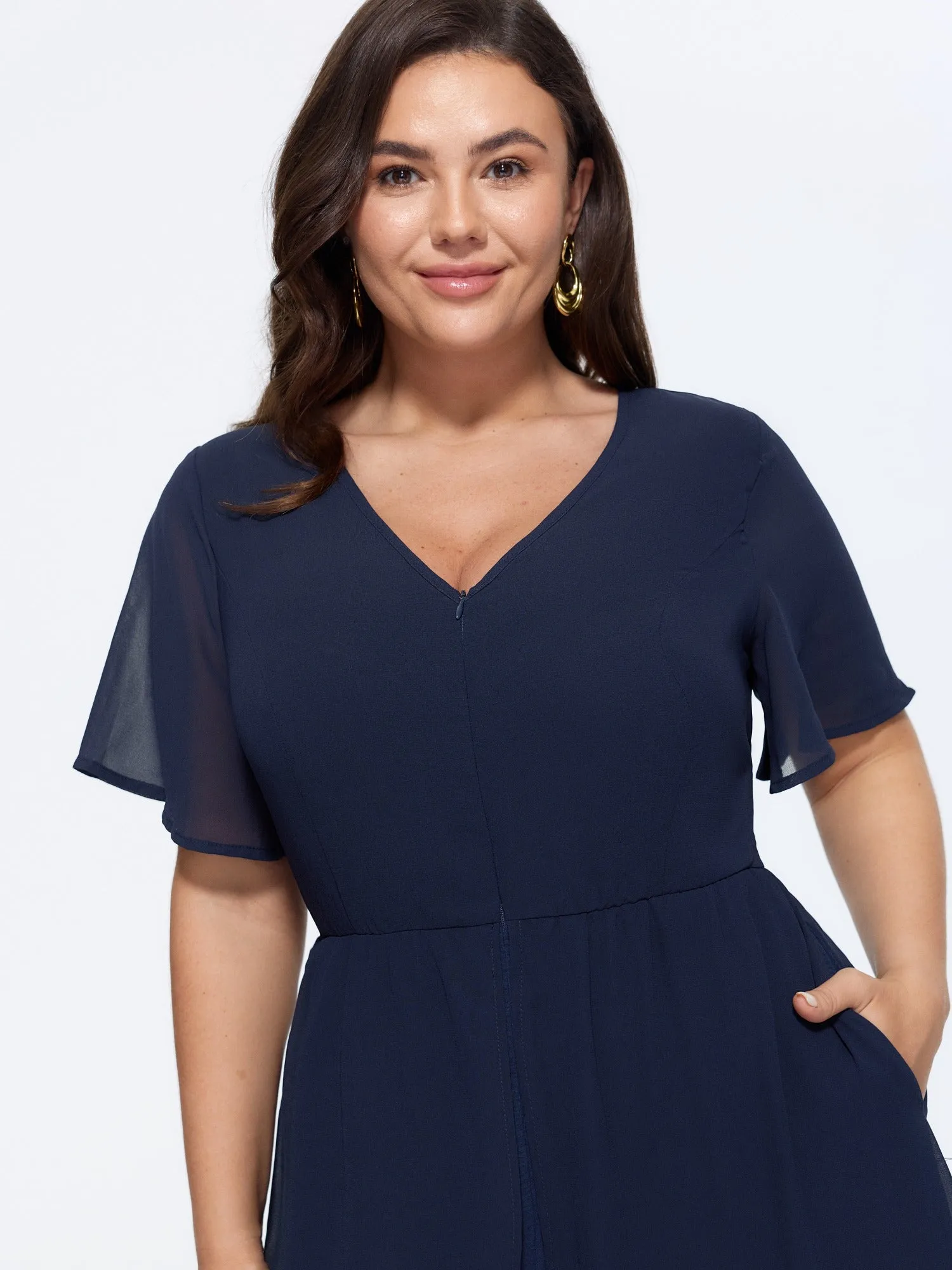 Hidden Zipper Layered Pockets Jumpsuit sold by Bloomchic product image thumbnail 2