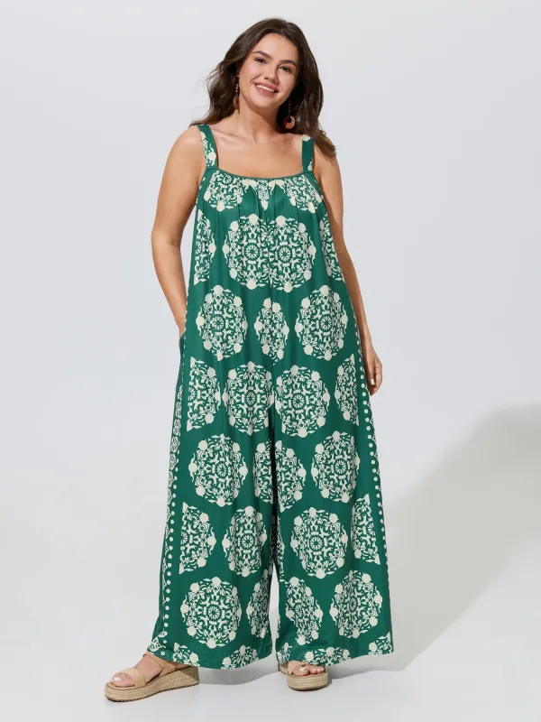 Sunkissed Stretchy Adjustable Strap Jumpsuit made by Bloomchic