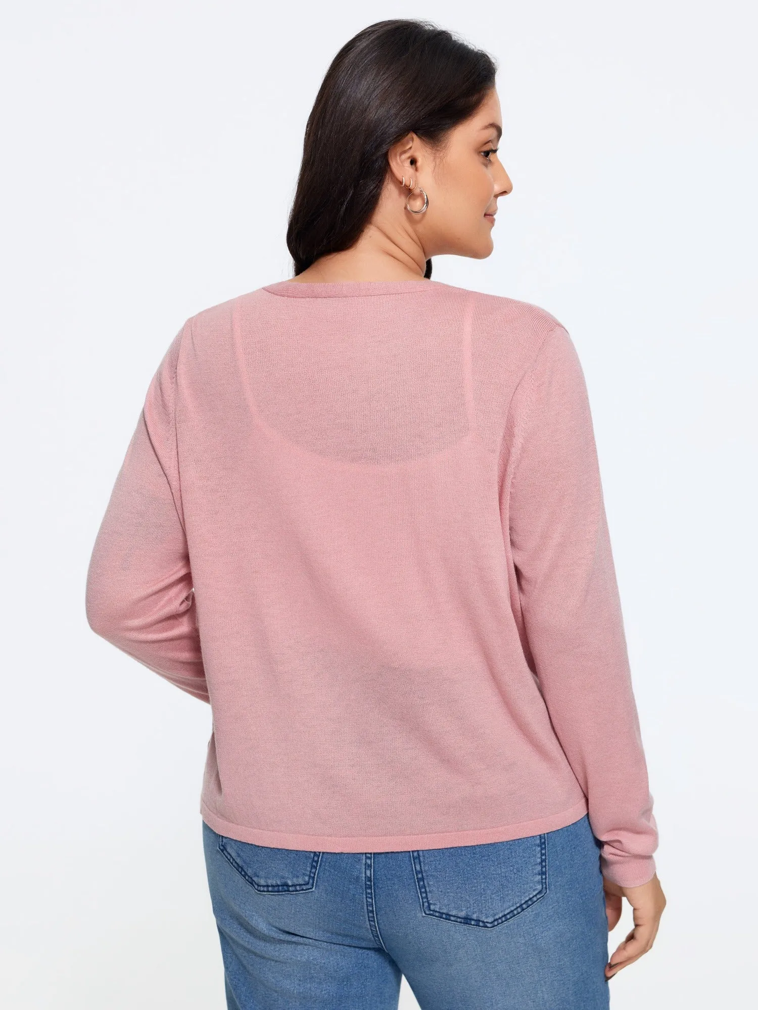 Front Tie Wrap Cropped Cardigan sold by Bloomchic product image thumbnail 3