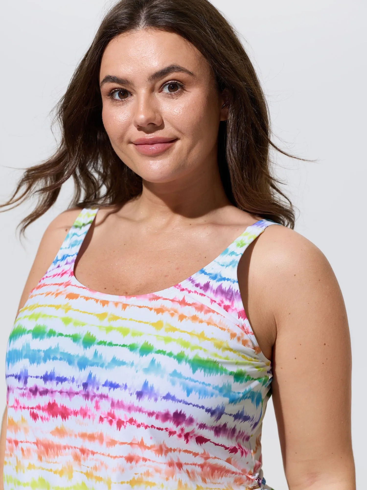 Tie-Dye Effect Scoop Neckline Swim Top sold by Bloomchic product image thumbnail 2