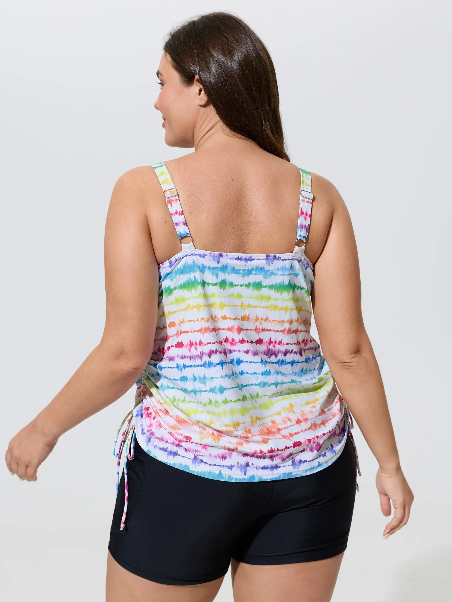Tie-Dye Effect Scoop Neckline Swim Top sold by Bloomchic product image thumbnail 4