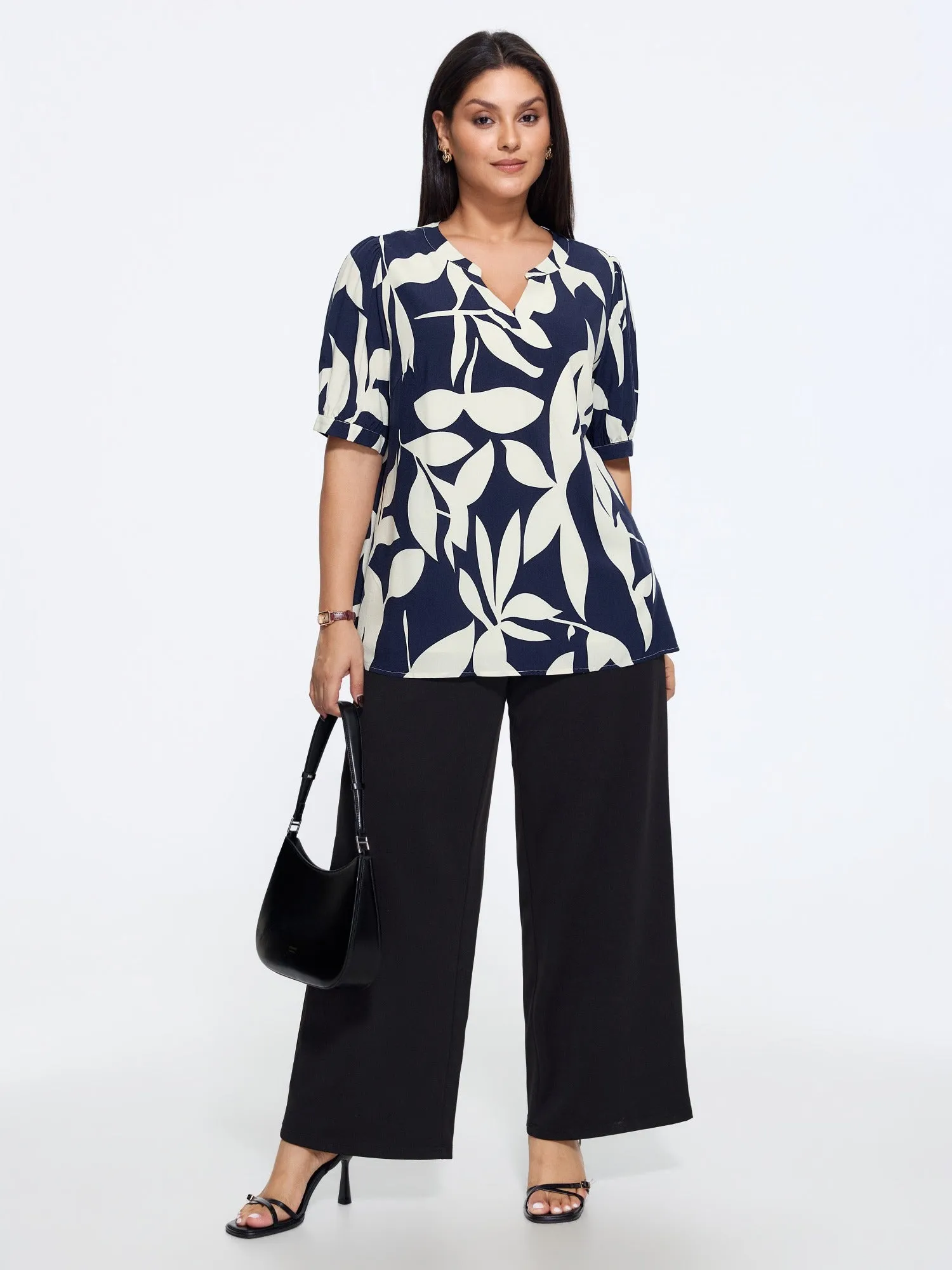 Abstract Print Puff Sleeve Blouse sold by Bloomchic product image thumbnail 4