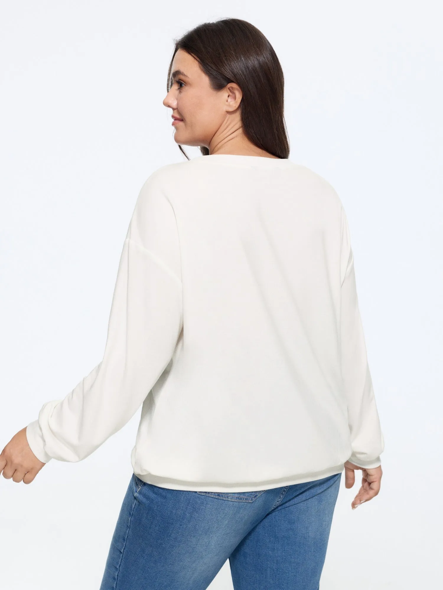 Floral Print Crew Neck Long Sleeve Sweatshirt sold by Bloomchic product image thumbnail 3