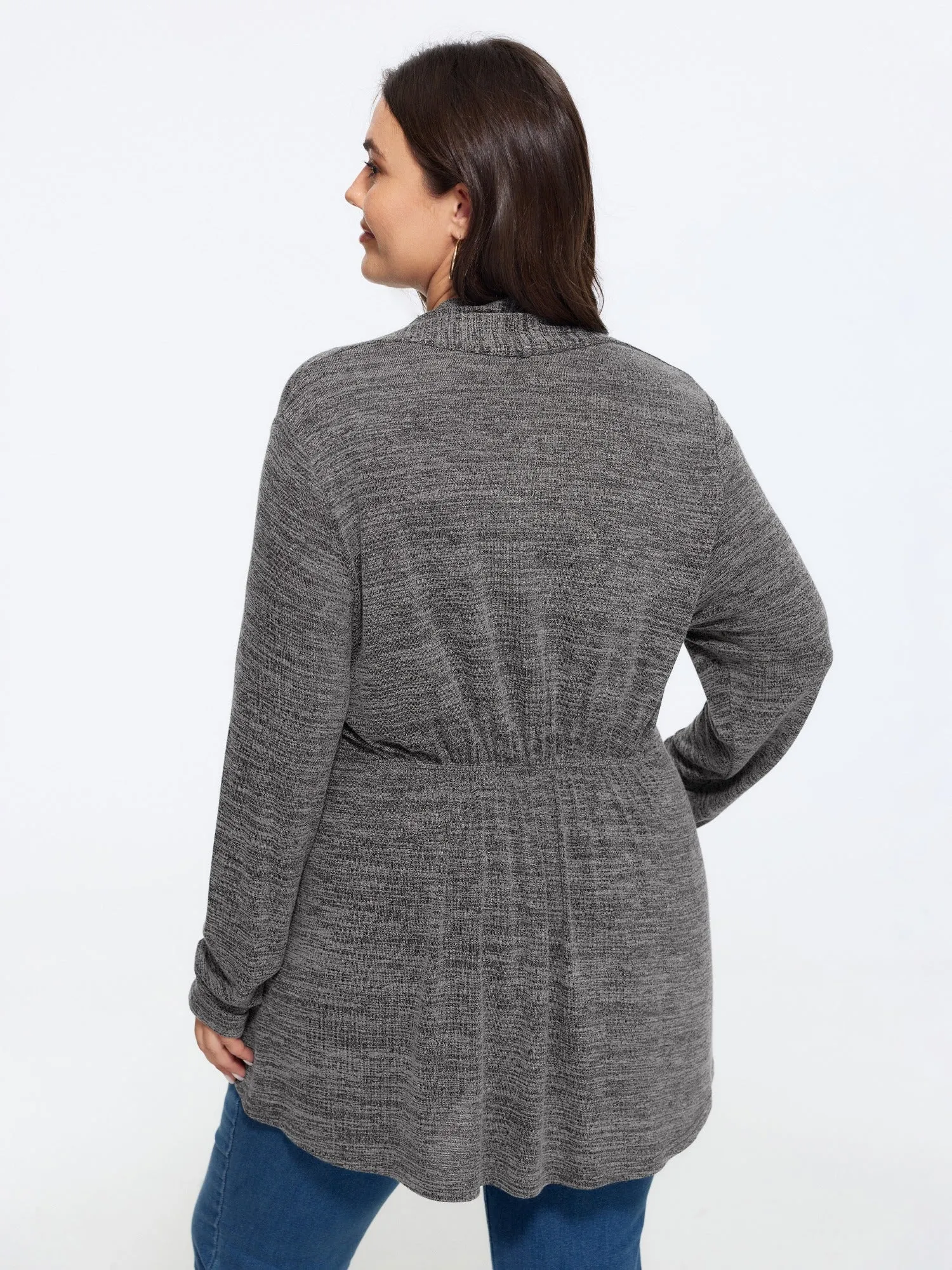 Supersoft Drawstring Waist Long Sleeve Kimono sold by Bloomchic product image thumbnail 3