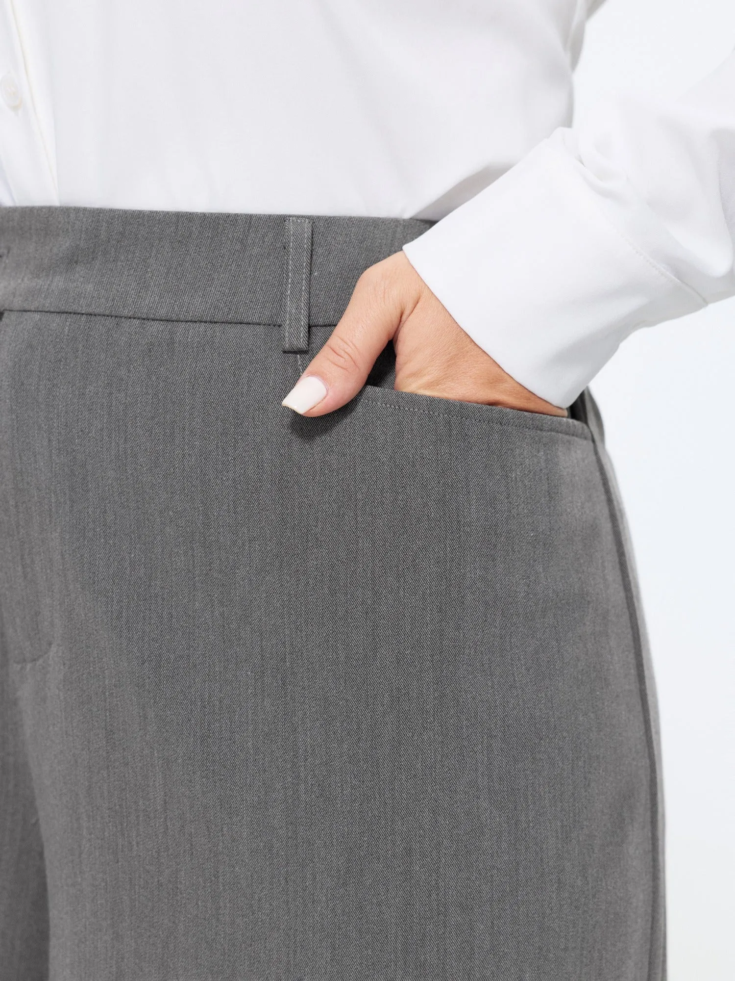 Button‑Zip Closure Pockets Wide Leg Pants sold by Bloomchic product image thumbnail 4