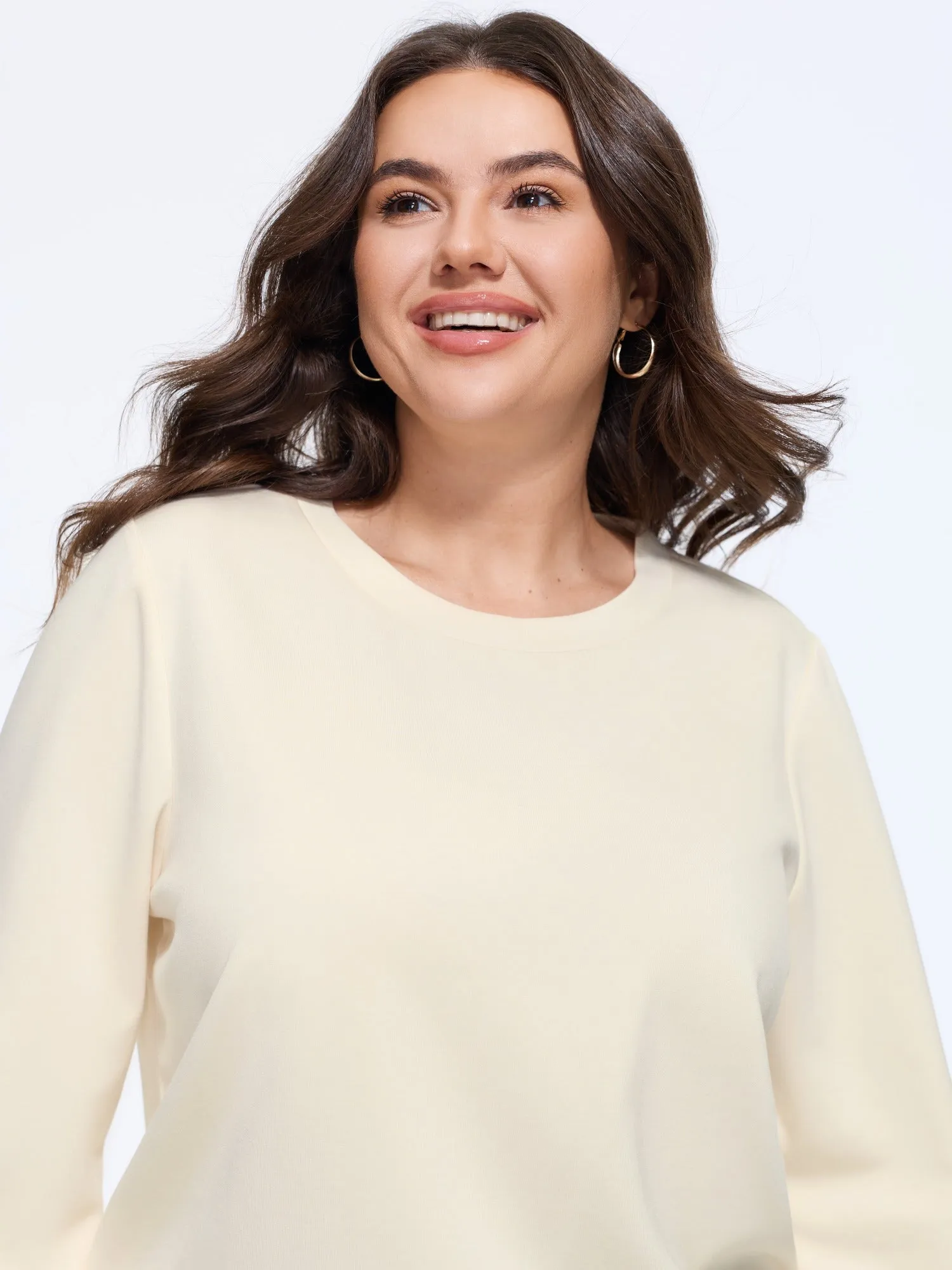 Supersoft Solid Crew Neck Sweatshirt sold by Bloomchic product image thumbnail 2