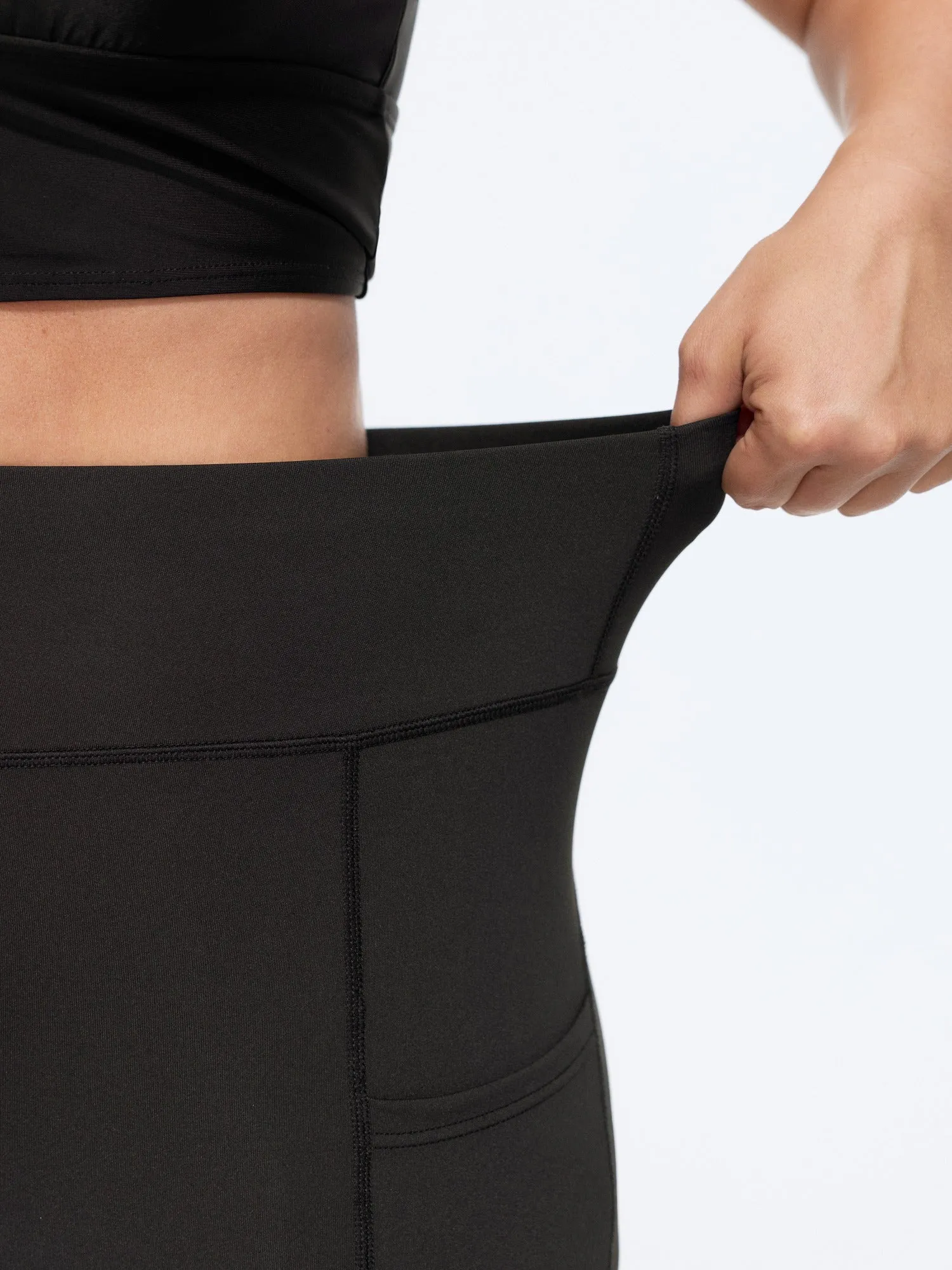 Stretch Mesh Panel Side Pocket Yoga Leggings sold by Bloomchic product image thumbnail 5
