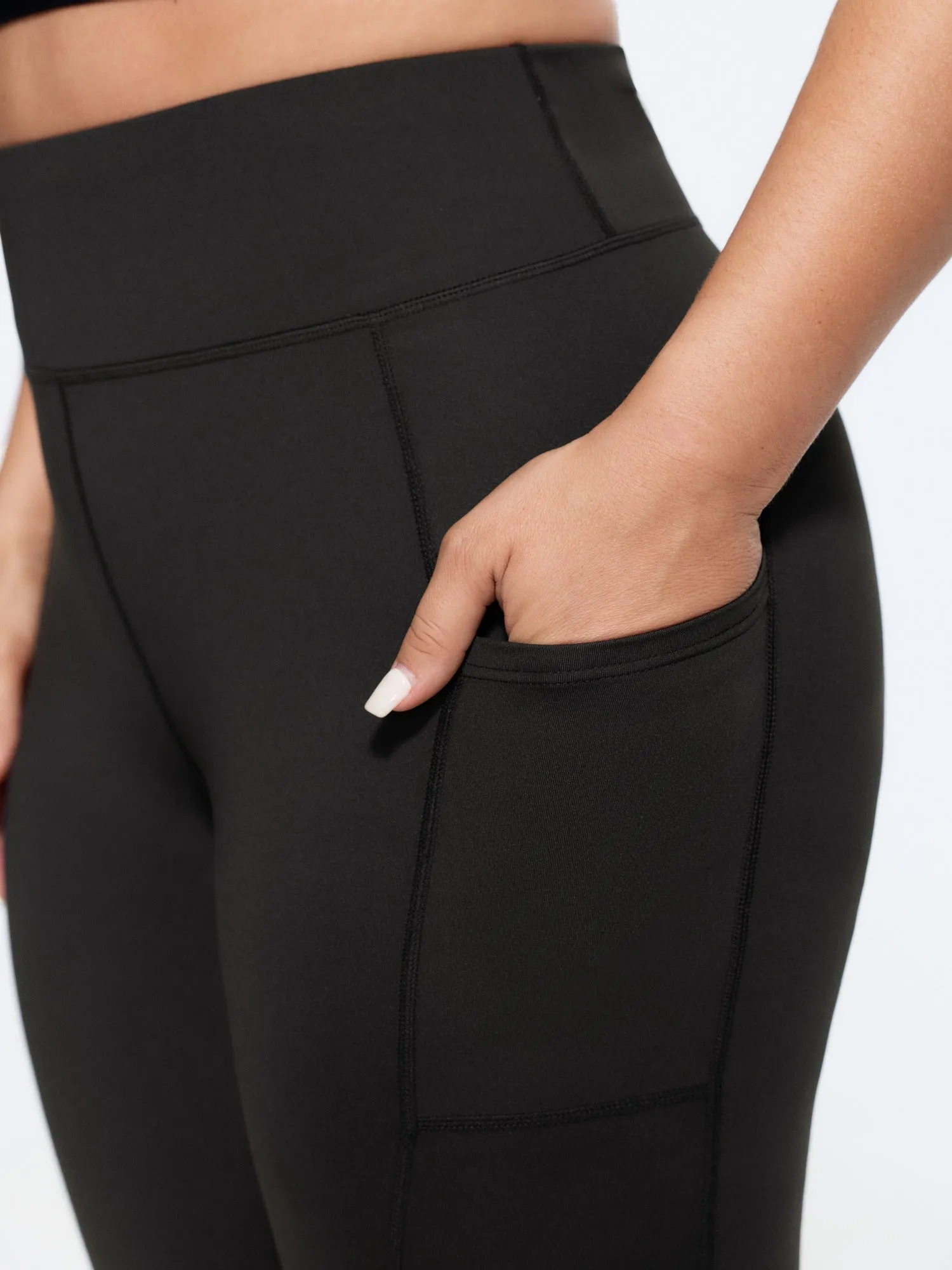 Stretch Mesh Panel Side Pocket Yoga Leggings sold by Bloomchic product image thumbnail 4