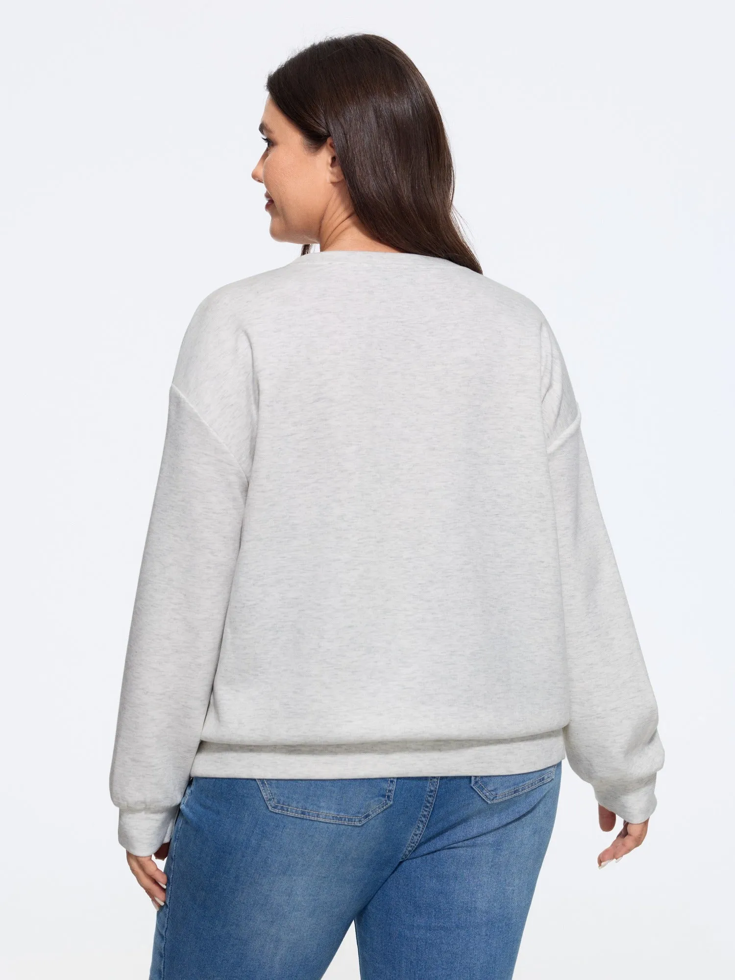 Supersoft Heart Floral Print Loose Sweatshirt sold by Bloomchic product image thumbnail 3