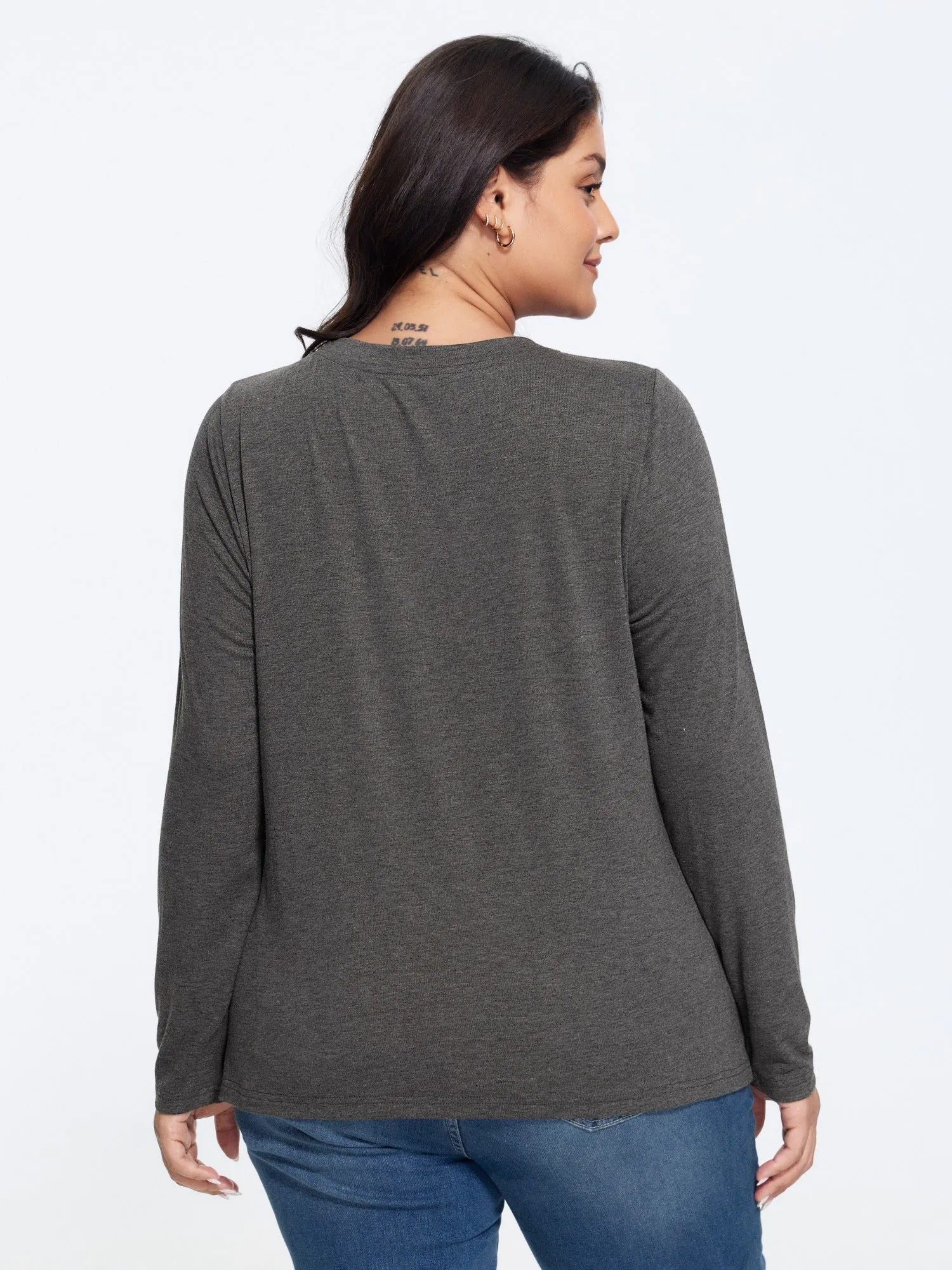 Cotton Leopard Embroidered Patch Relaxed‑Fit T‑Shirt sold by Bloomchic product image thumbnail 3