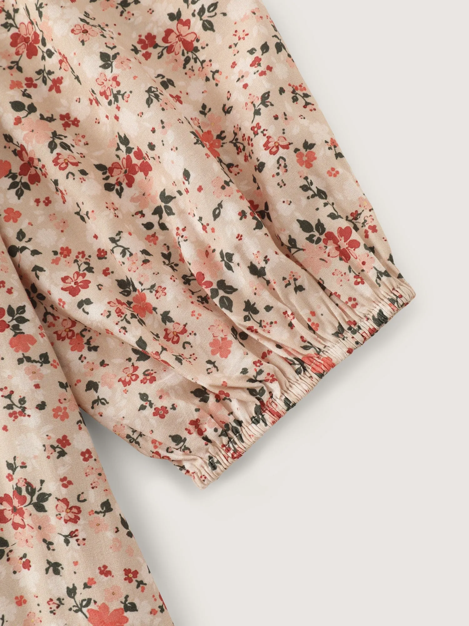Ditsy Floral Print Elastic Waist Tiered Mini Dress sold by Bloomchic product image thumbnail 5
