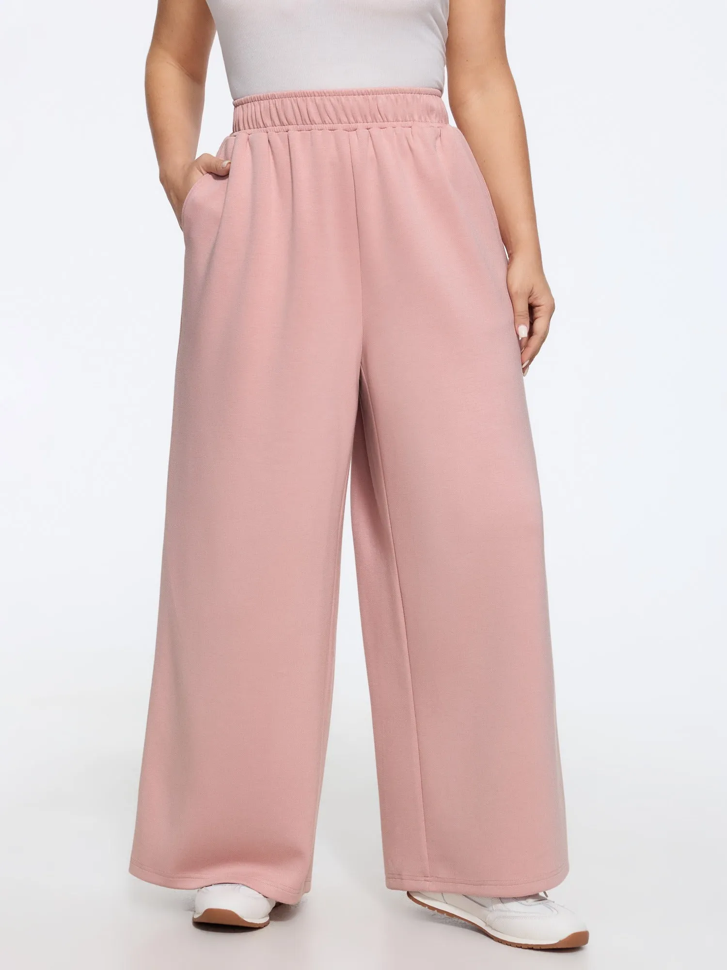 Supersoft Stretch Solid Wide Leg Pants sold by Bloomchic