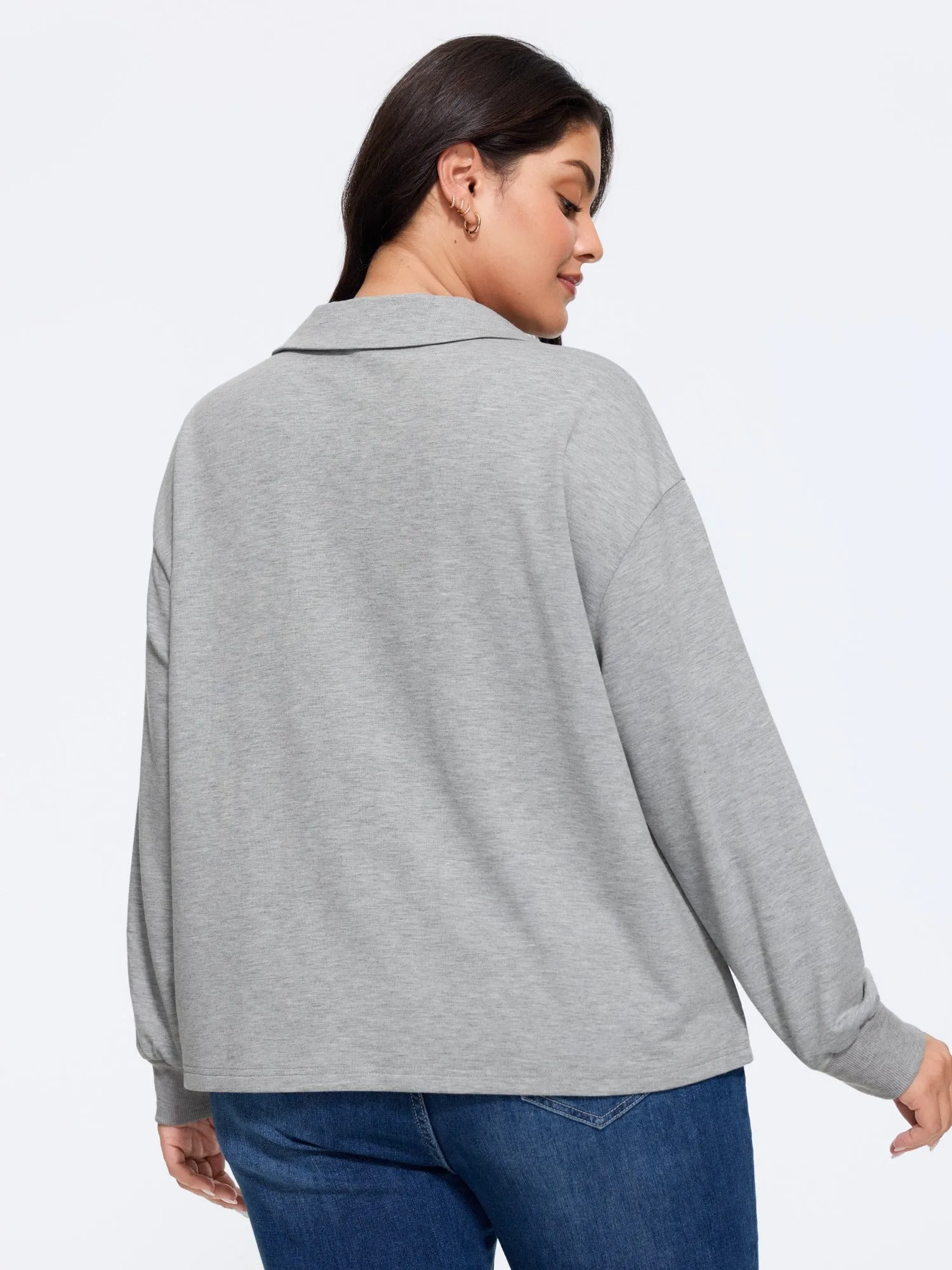 Cotton Colorful Stripe Chest Detail Relaxed Fit Sweatshirt sold by Bloomchic product image thumbnail 3