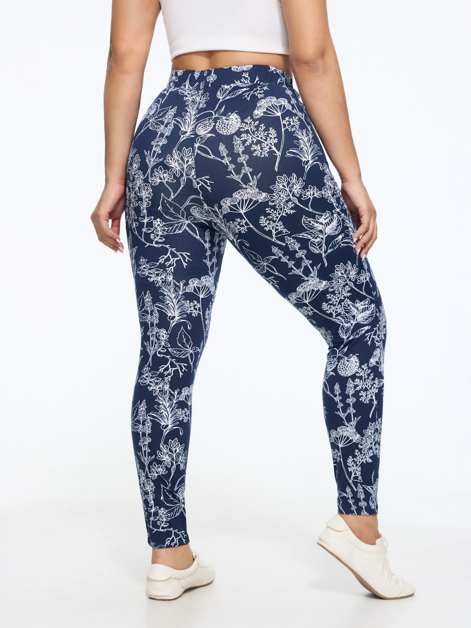 Stretch Botanical Print Pocket Leggings sold by Bloomchic product image thumbnail 3