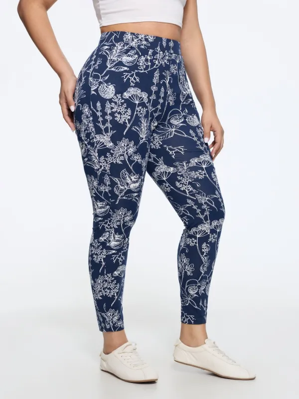 Stretch Botanical Print Pocket Leggings made by Bloomchic