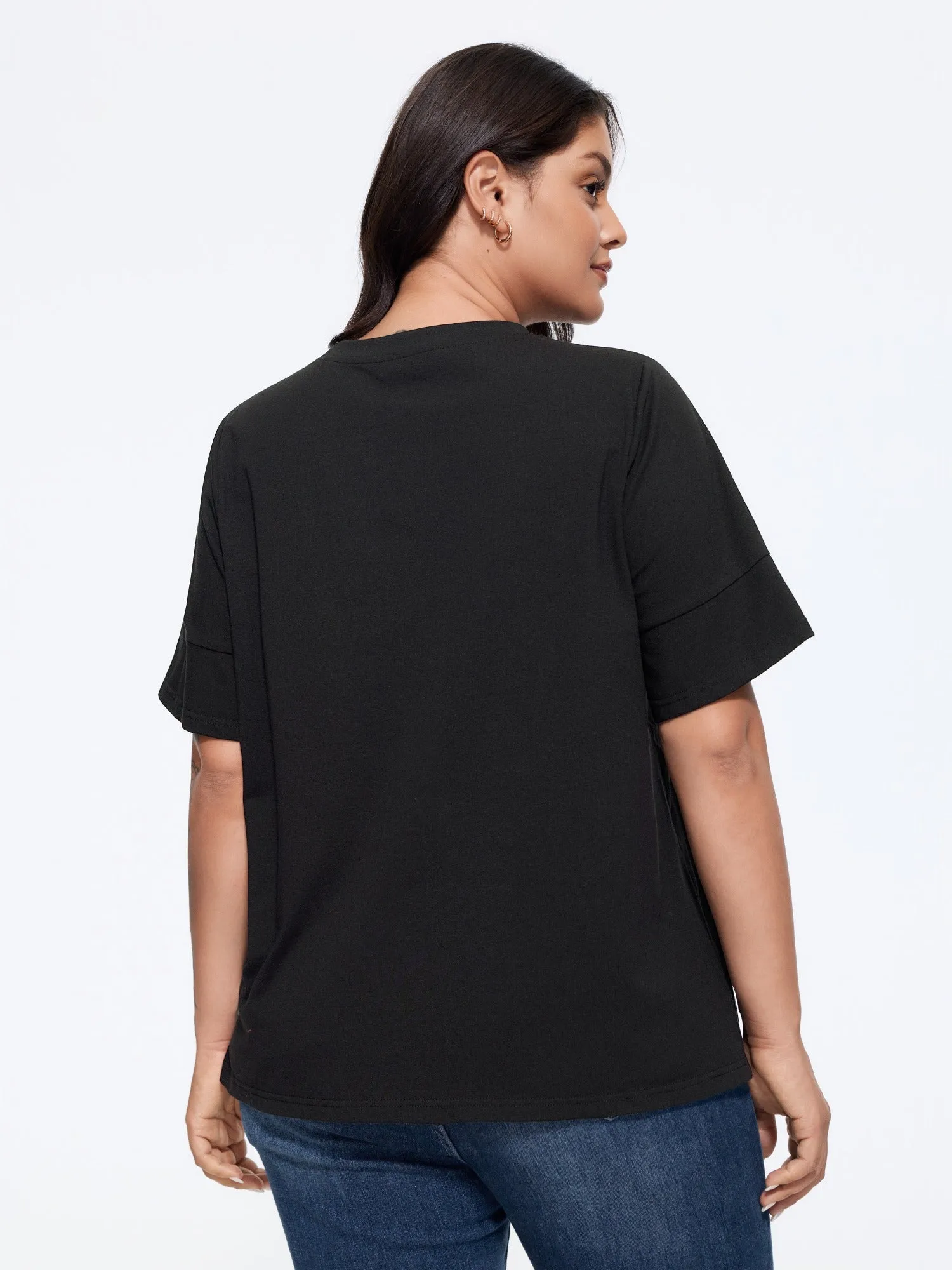 Cotton Sunkissed Floral Print Flared Sleeve T-Shirt sold by Bloomchic product image thumbnail 3