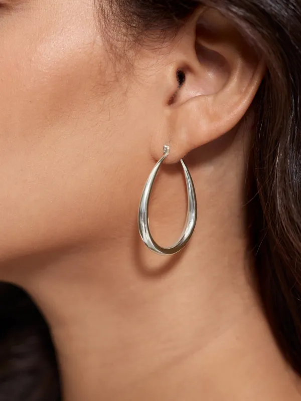 Chunky Oval Hoop Earrings made by Bloomchic