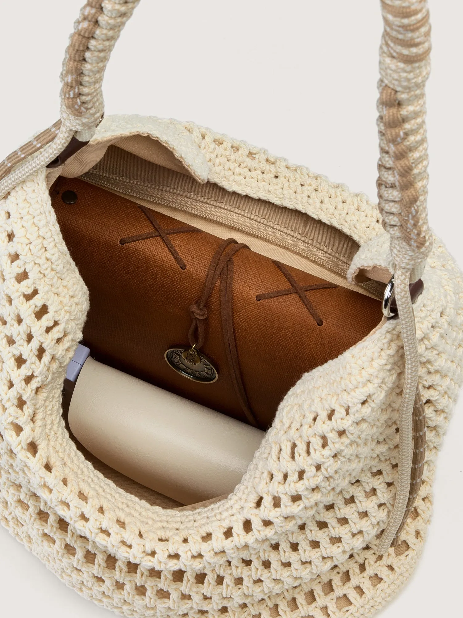 Crochet Woven Straw Tote Shoulder Bag sold by Bloomchic product image thumbnail 4