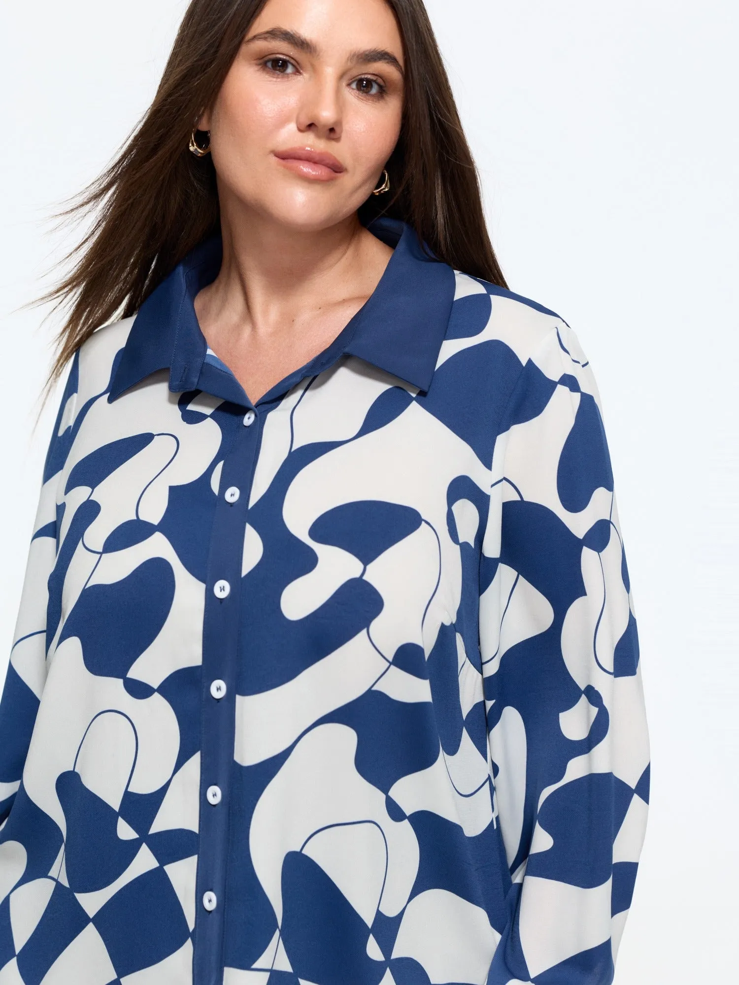 Geometric Abstract Print Loose Fit Blouse sold by Bloomchic product image thumbnail 4