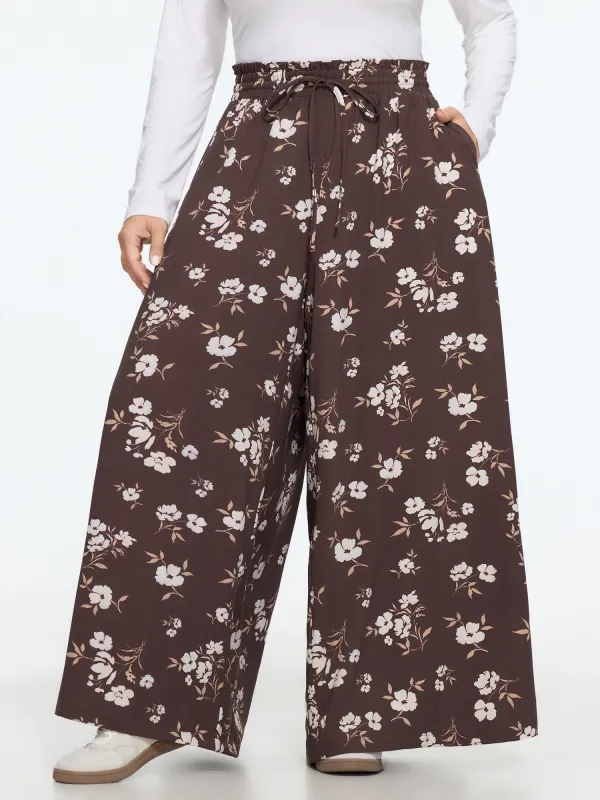 Floral Print Pocket Wide Leg Pants made by Bloomchic