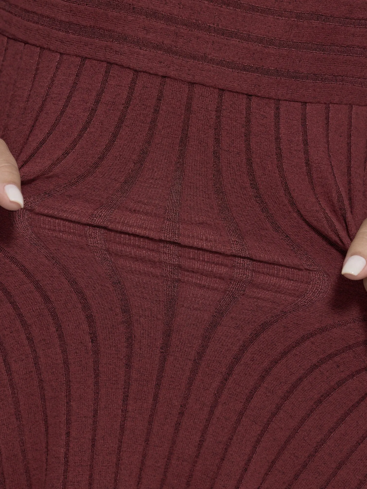 Stretch Ribbed Puff Sleeve Midi Dress sold by Bloomchic product image thumbnail 5