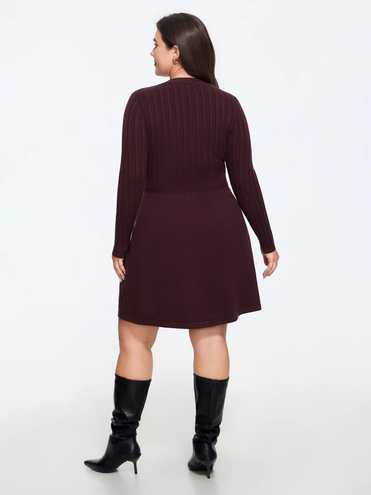 Supersoft V Neck Button Front Mini Dress sold by Bloomchic product image thumbnail 3