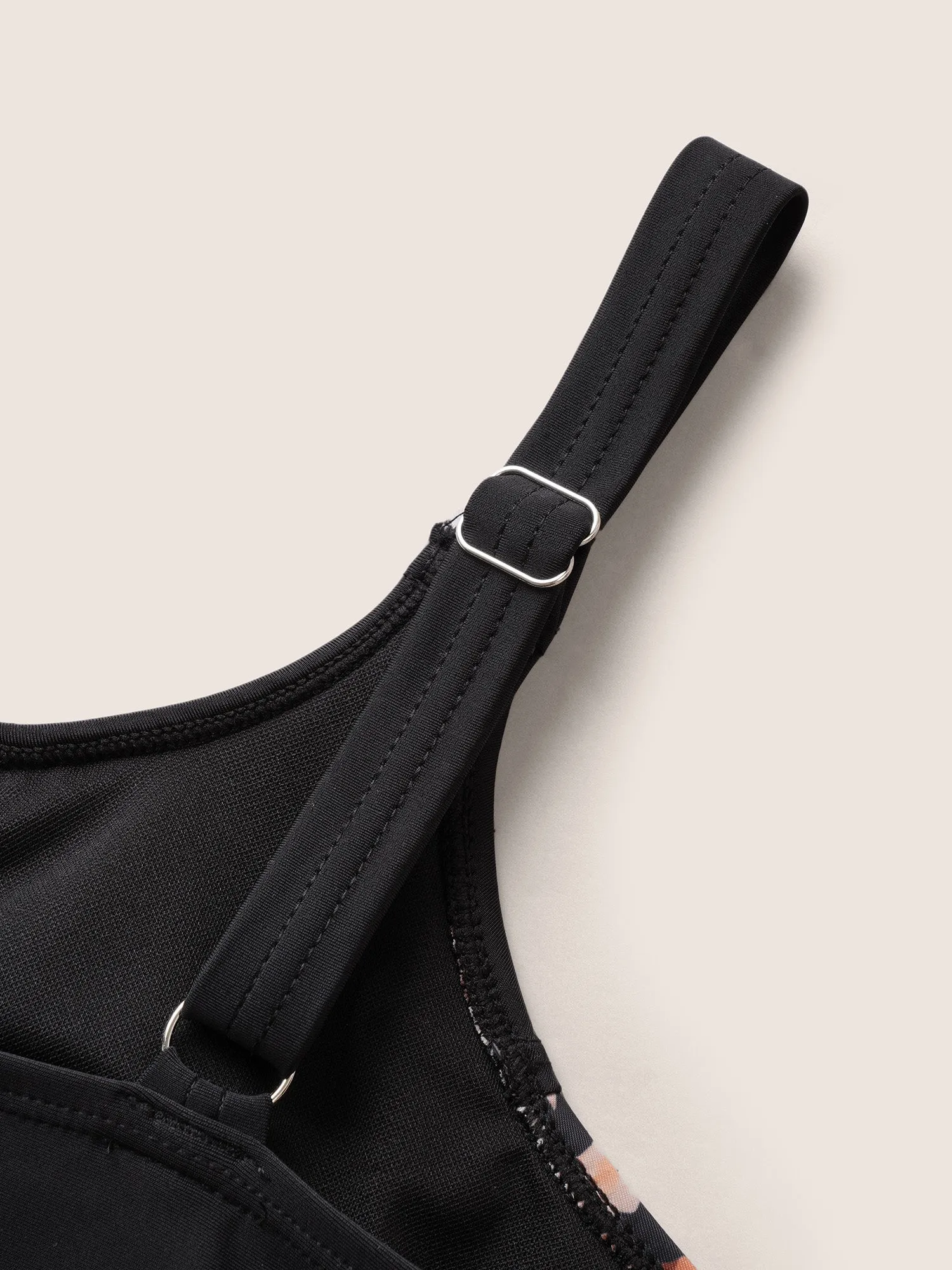 Patchwork Leopard Print Gathered Swim Top sold by Bloomchic product image thumbnail 5