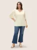 Textured Patchwork Pleated Bell Sleeve T-shirt sold by Bloomchic