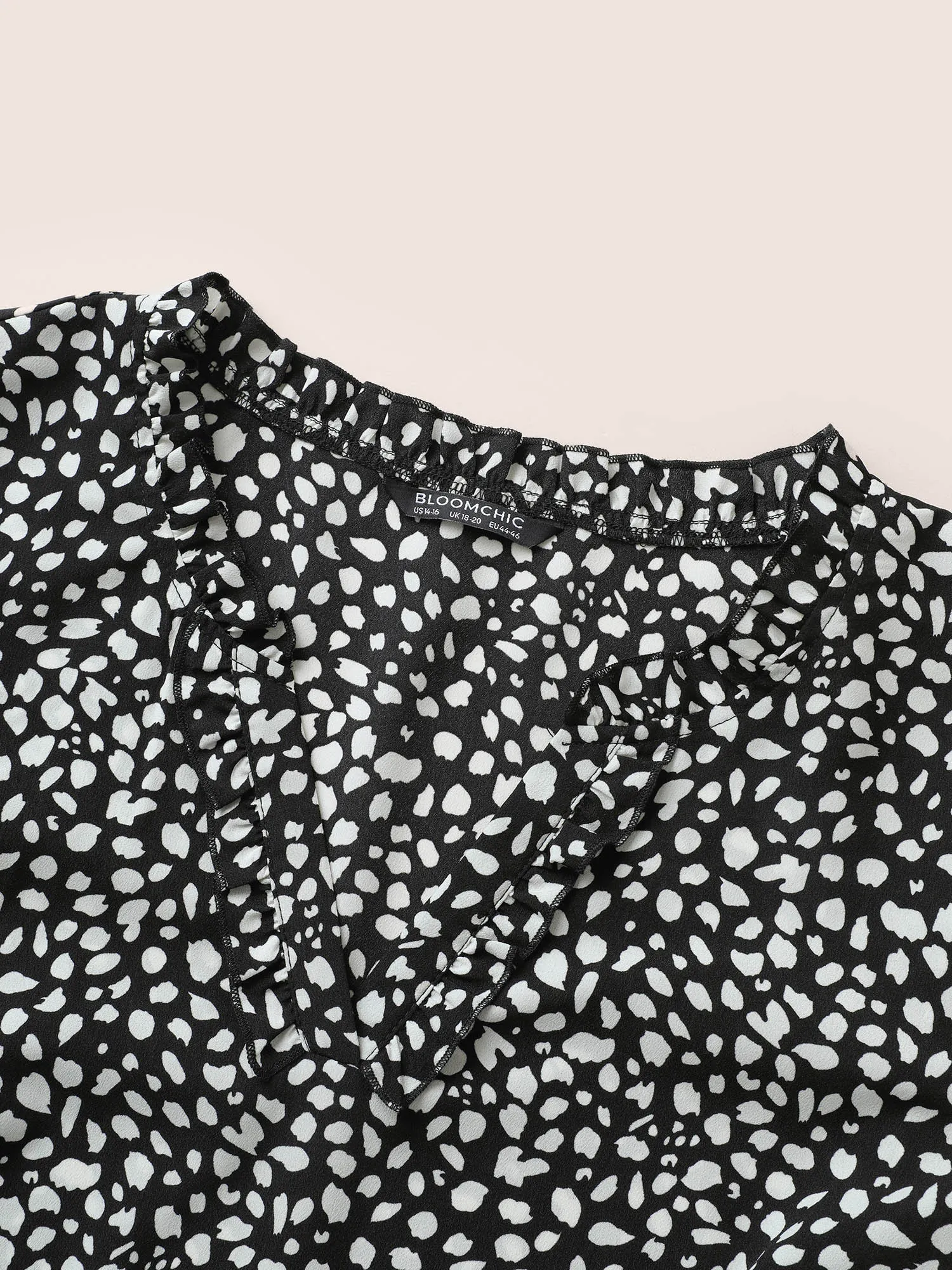 Leopard Print Tiered Ruffle Sleeve Blouse sold by Bloomchic product image thumbnail 5