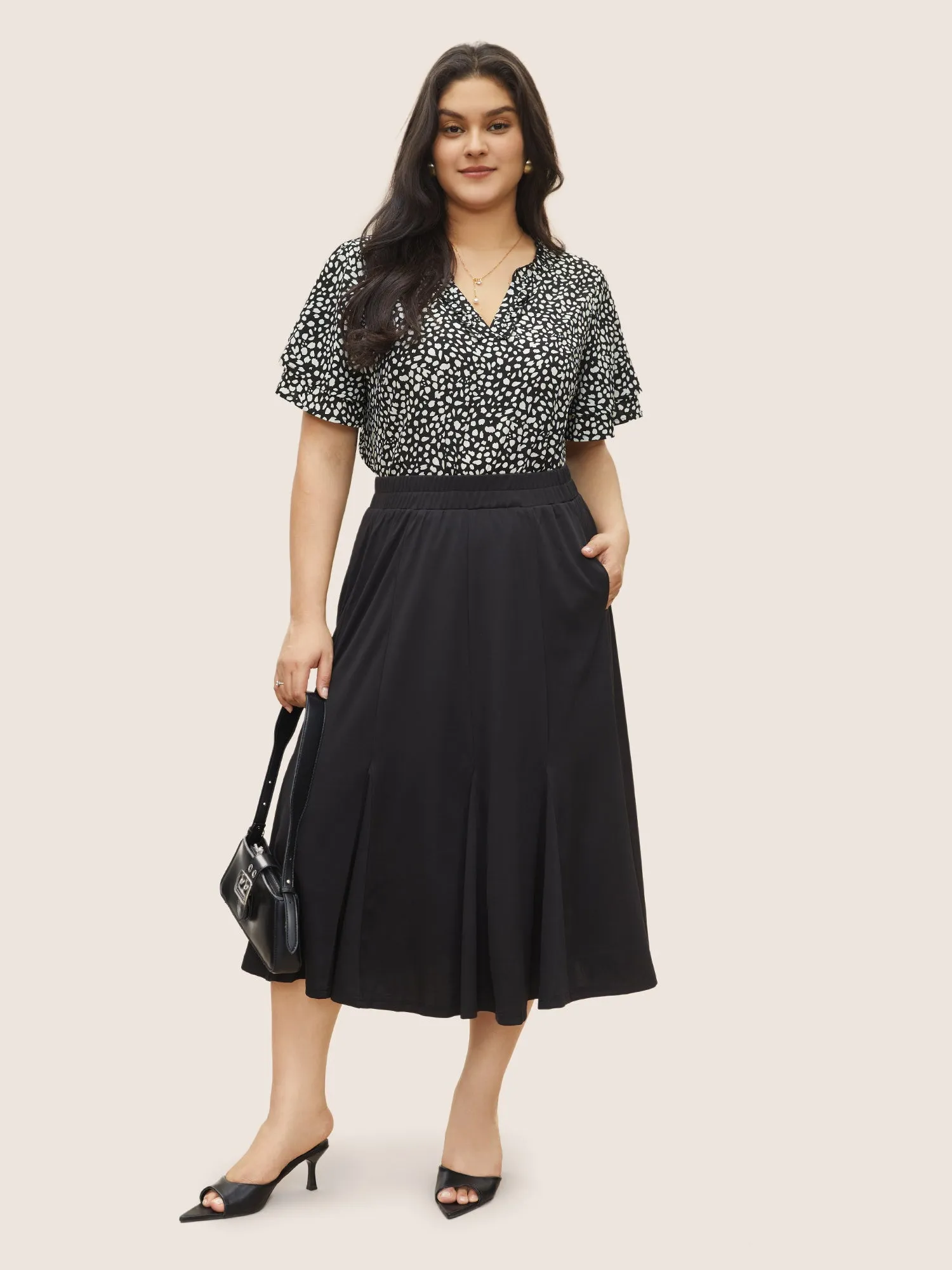 Leopard Print Tiered Ruffle Sleeve Blouse sold by Bloomchic product image thumbnail 2