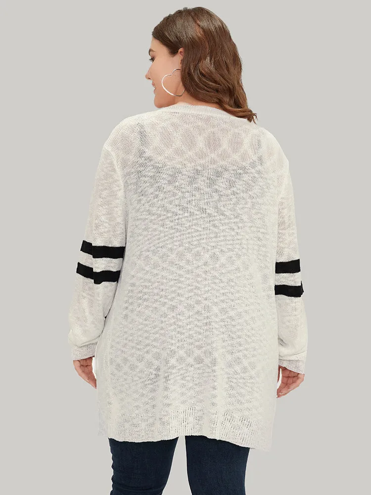 Contrast Patched Pocket Open Front Cardigan sold by Bloomchic product image thumbnail 2