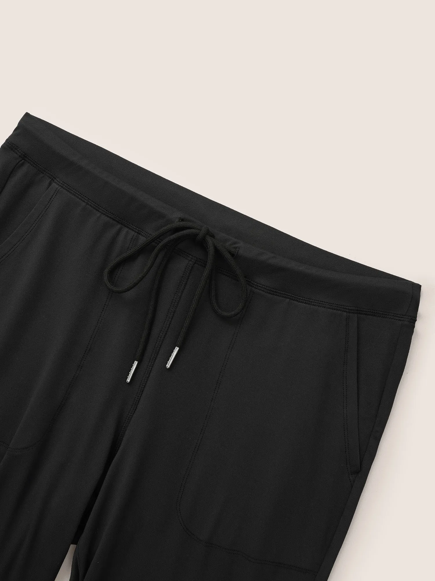 Solid Drawstring Elastic Waist Skinny Leggings sold by Bloomchic product image thumbnail 5