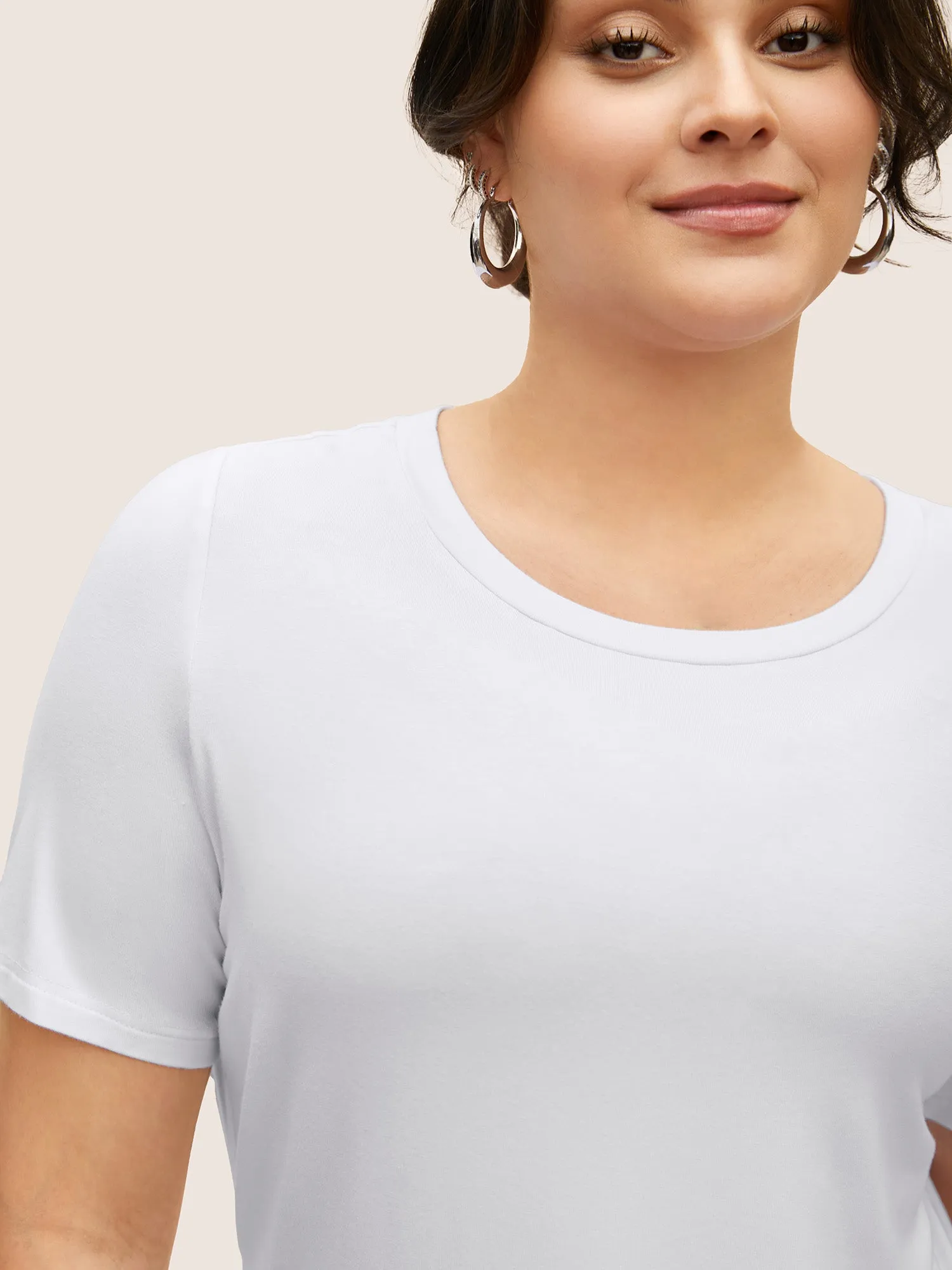 Supersoft Essentials Solid Basic Knit T-shirt sold by Bloomchic product image thumbnail 5