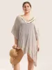 Woven Neck Ruffles Hanky Hem Swim Cover Up sold by Bloomchic