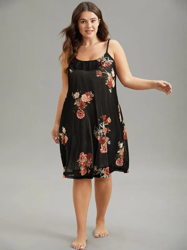 Floral Print Adjustable Straps Cami Loungewear sold by Bloomchic