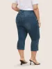 Dark Wash Slit Hem Pull On Jegging Jeans sold by Bloomchic