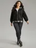 Plaid Patchwork O Ring Zipper Hooded Drawstring Jacket sold by Bloomchic