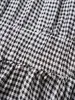 Gingham Frill Trim Gathered Midi Dress sold by Bloomchic