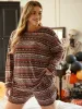 Halloween Bohemian Print Crew Neck Sleep Top sold by Bloomchic