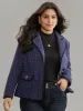 Tweed Suit Collar Button Up Flap Pocket Blazer sold by Bloomchic