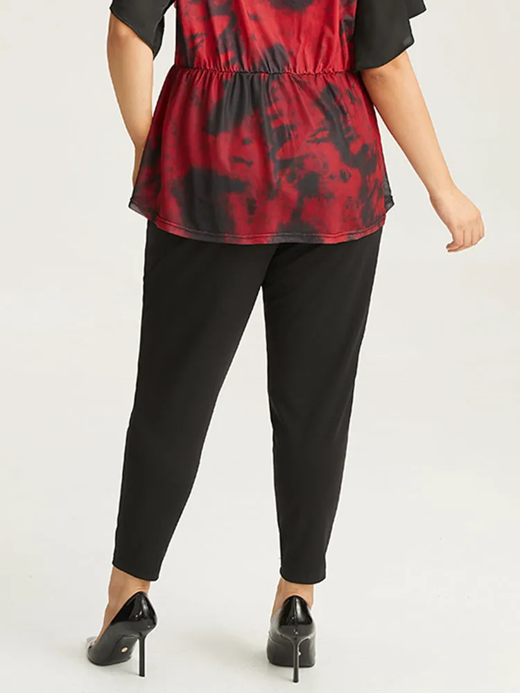 Halloween Plain Pocket Elastic Waist Two-Piece Knit Pants sold by Bloomchic product image thumbnail 3