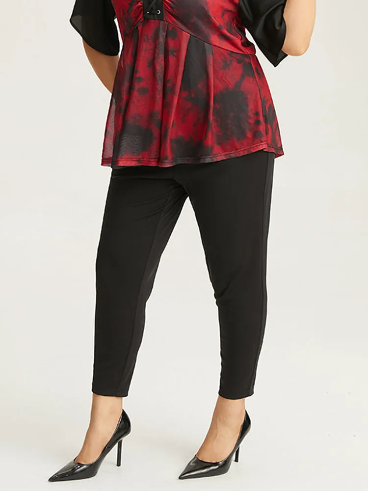 Halloween Plain Pocket Elastic Waist Two-Piece Knit Pants sold by Bloomchic product image thumbnail 4